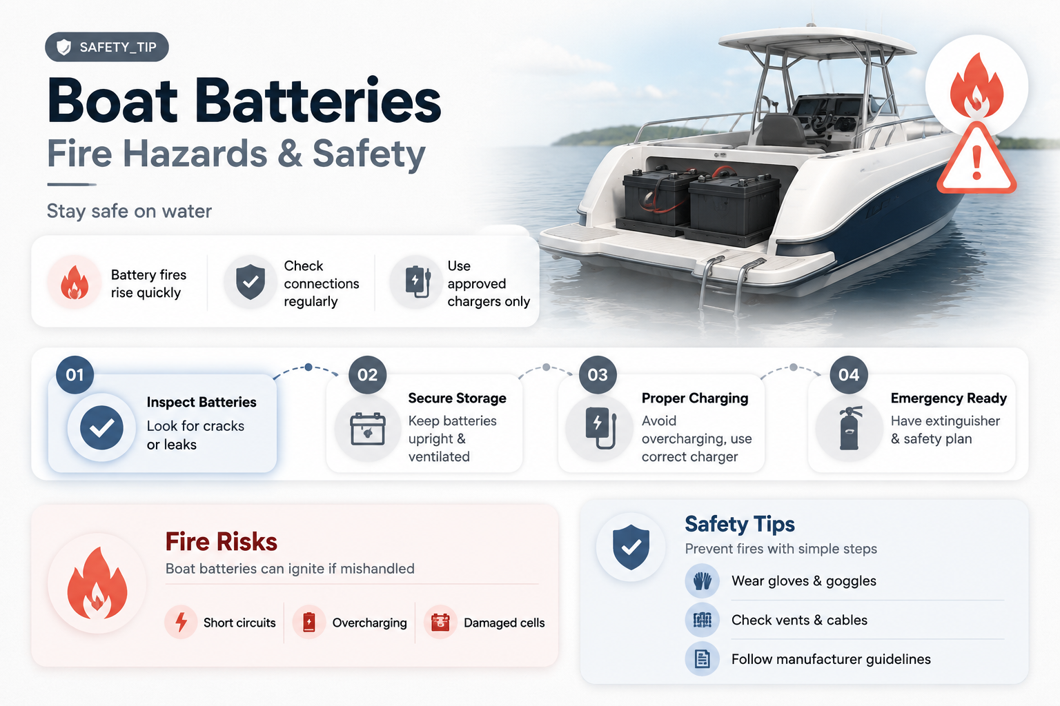 are boat batteries a fire hazard