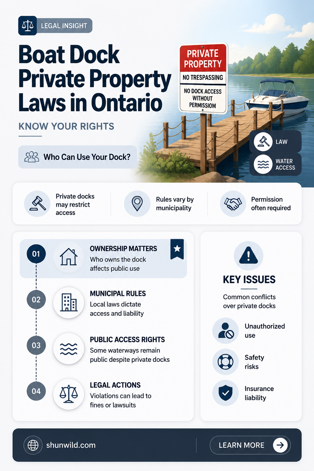 are boat docks private property ontario