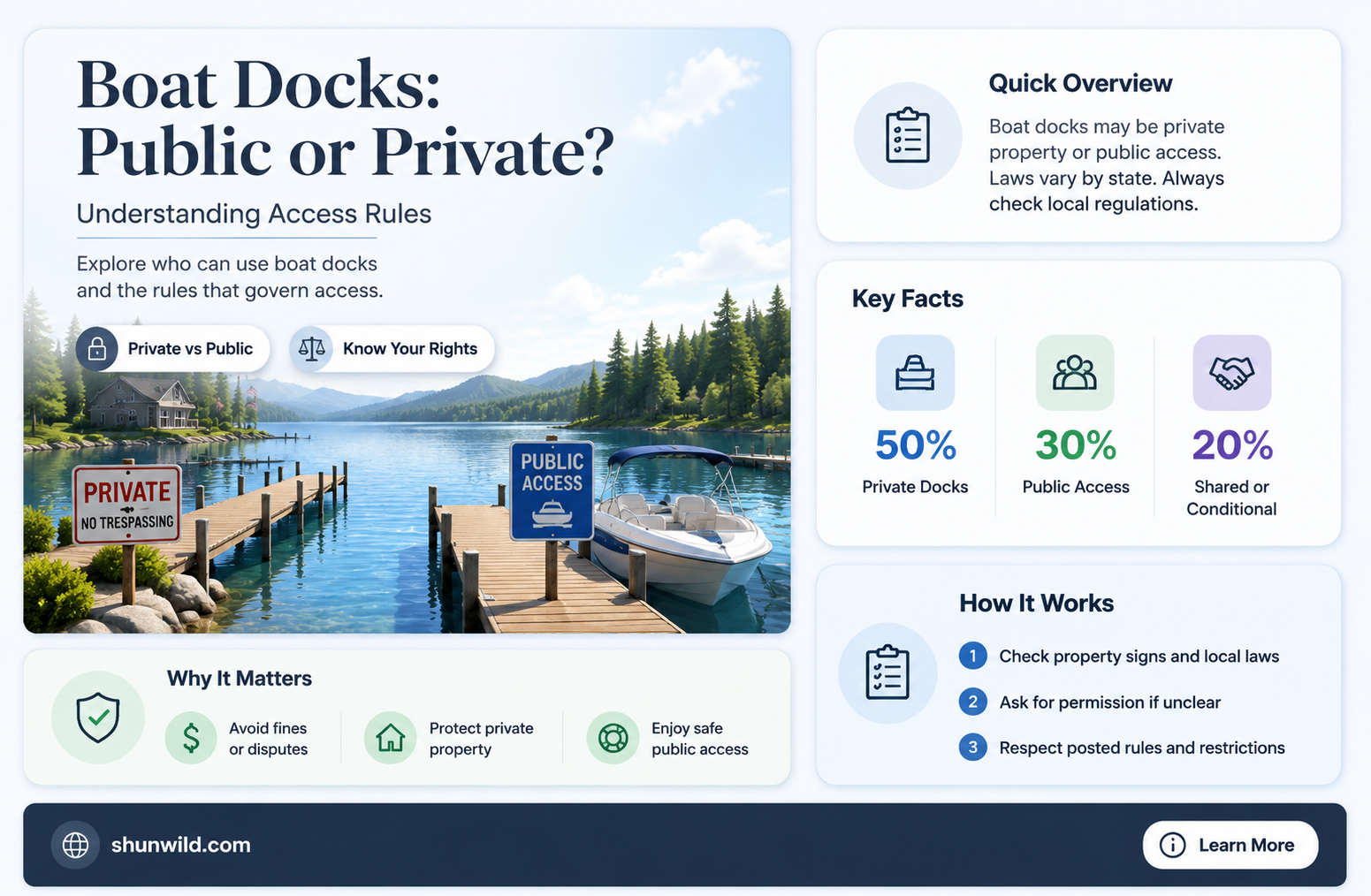 are boat docks private property