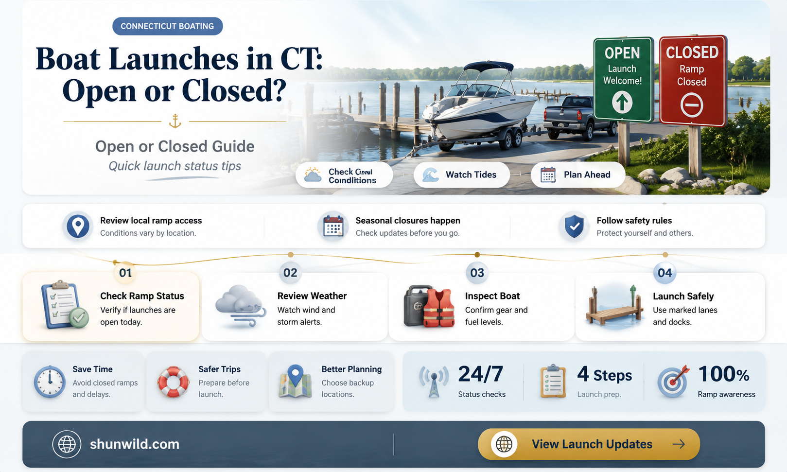 are ct boat launches open
