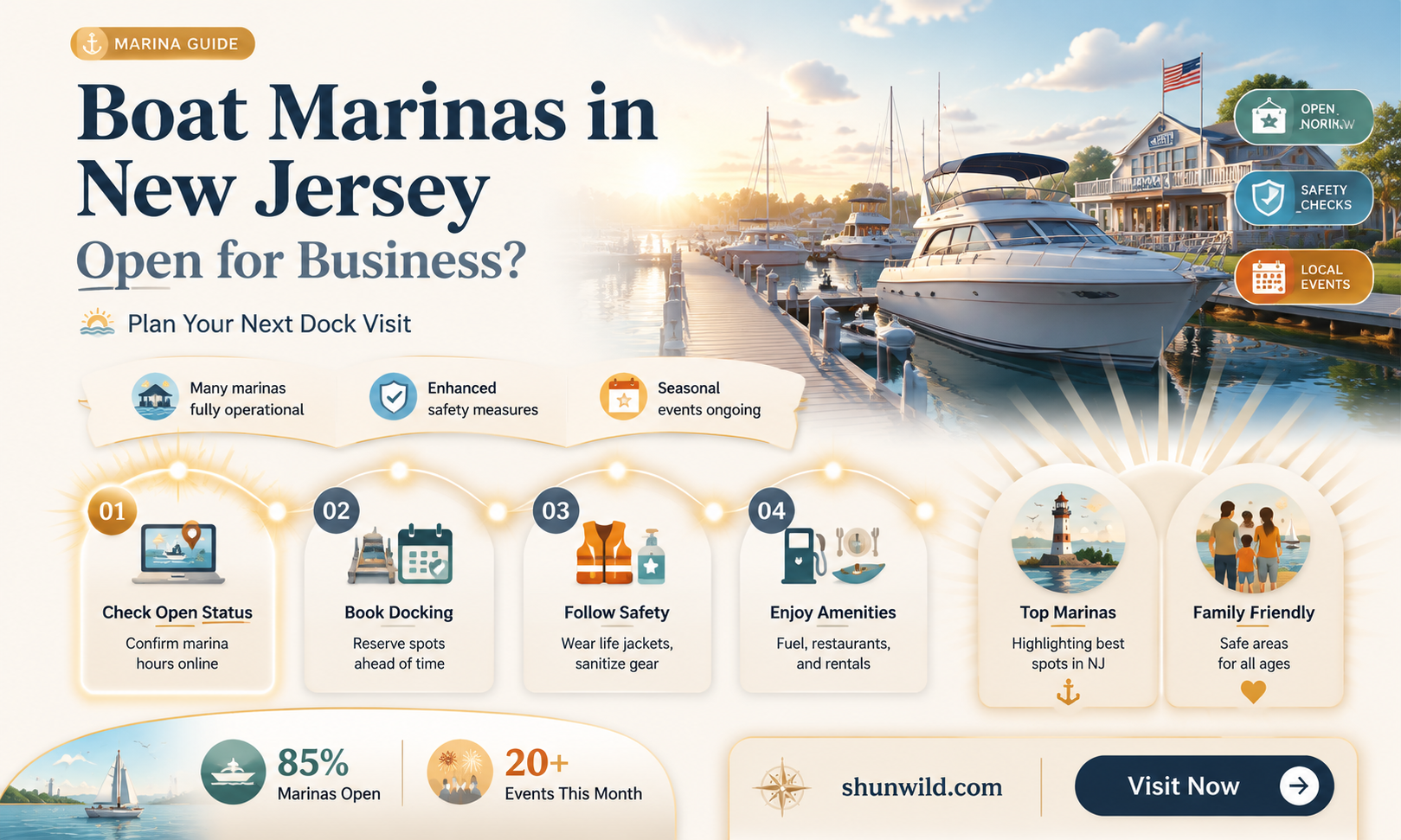 are boat marinas open in nj