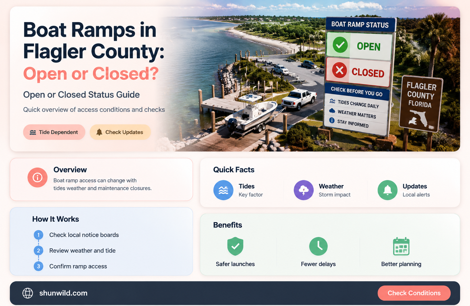 are flagler county boat ramps open