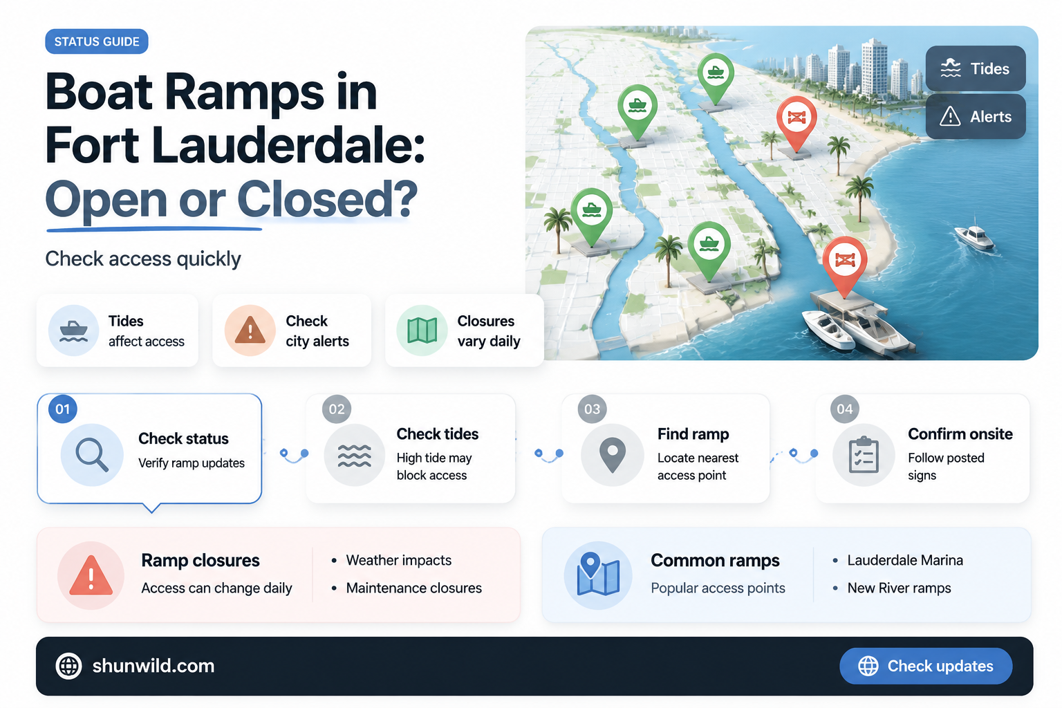 are fort lauderdale boat ramps open