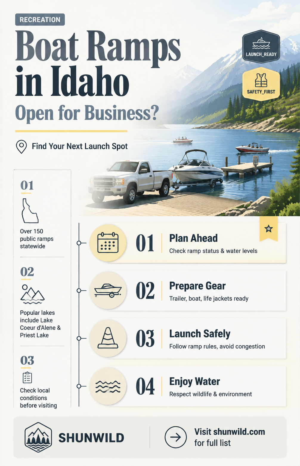 are boat ramps open in idaho