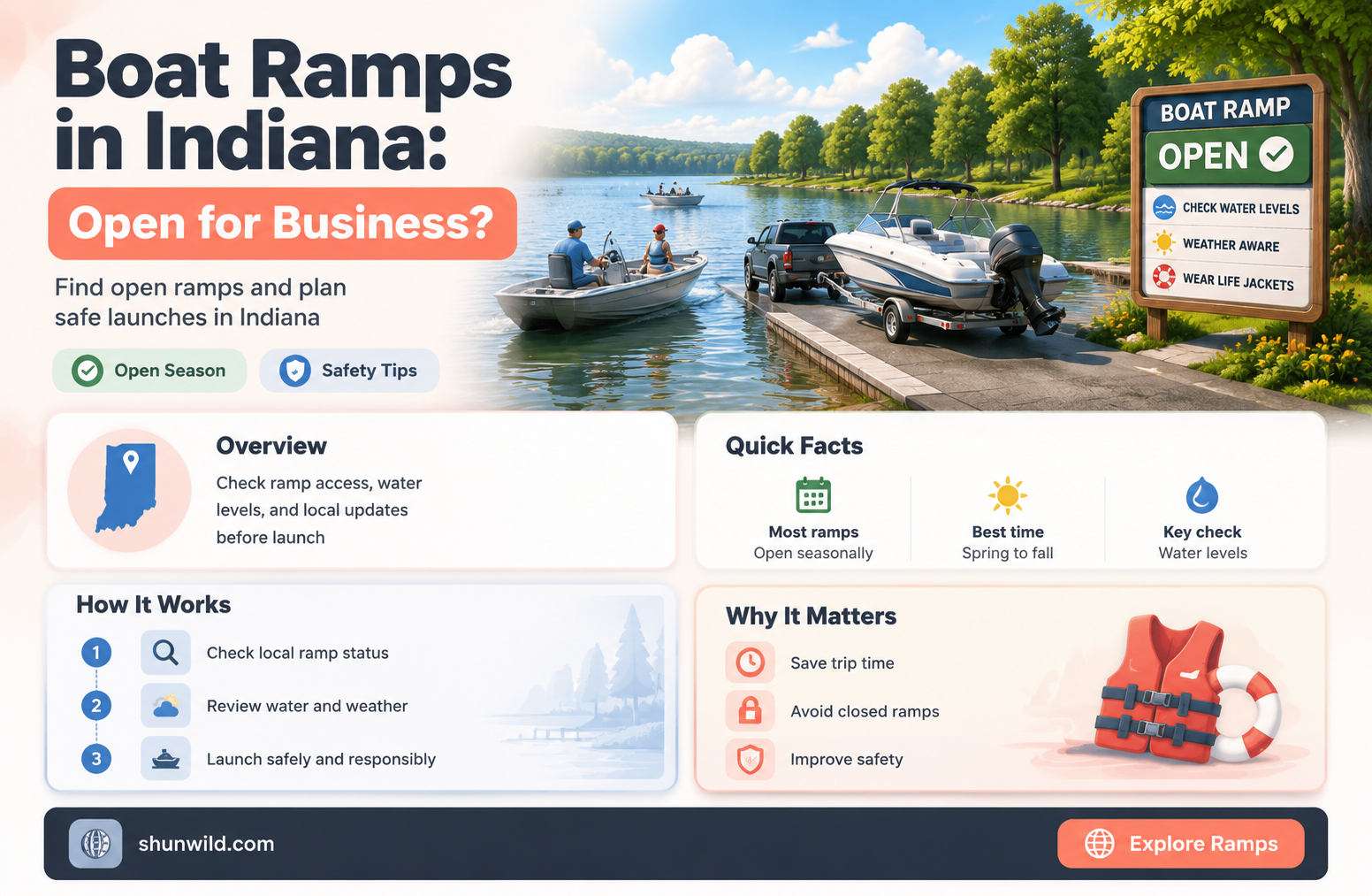 are indiana boat ramps open