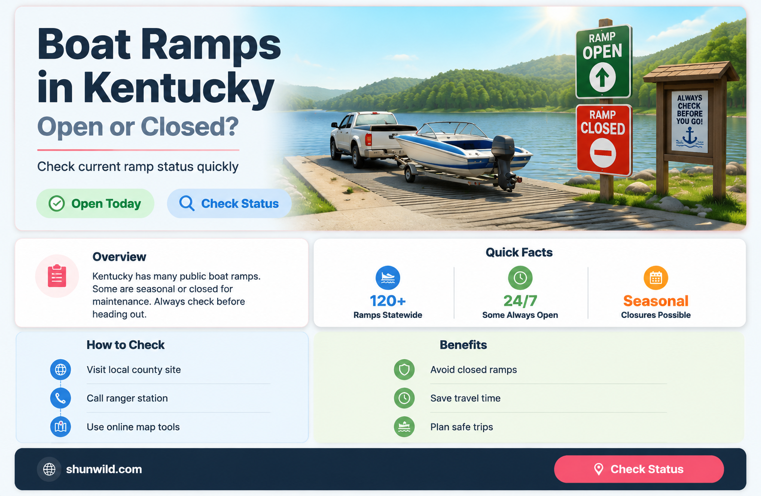are boat ramps open in kentucky