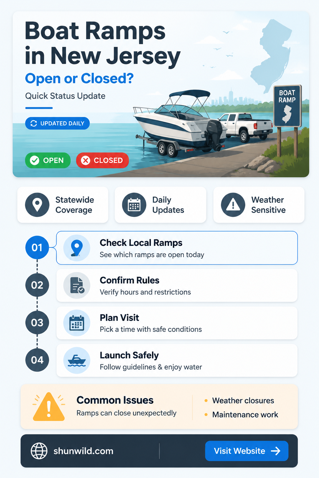 are boat ramps open in new jersey