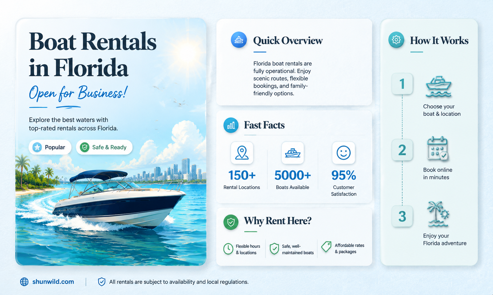 are boat rentals open in Florida