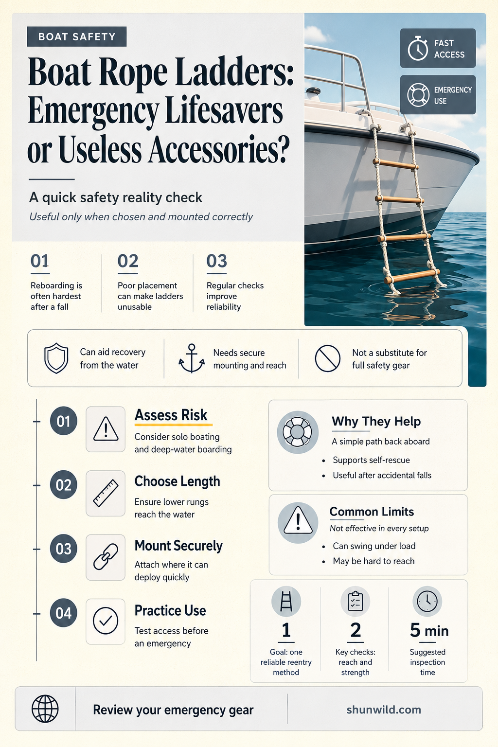 are emergency boat rope ladders any good