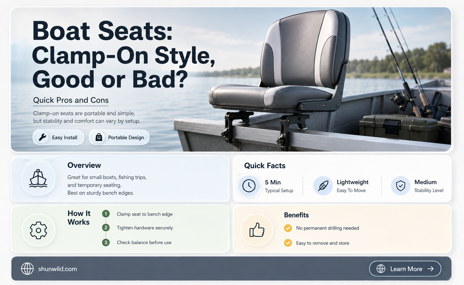 are clamp on boat seats good