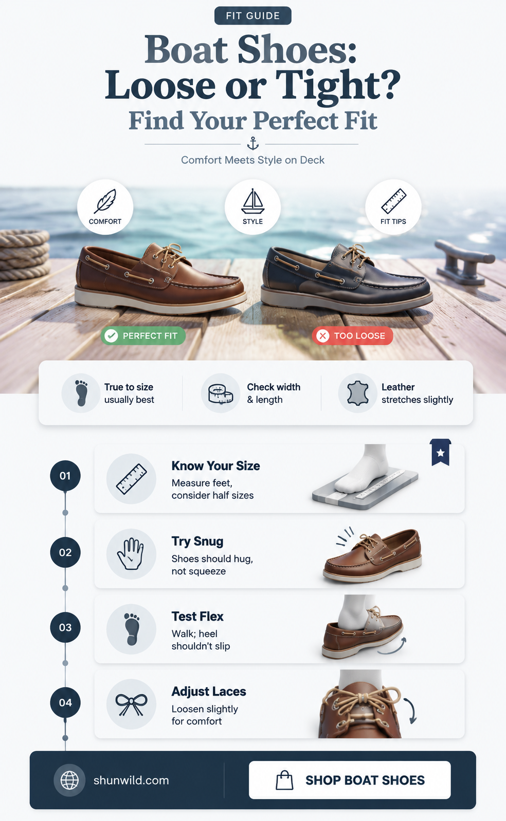 are boat shoes supposed to be loose