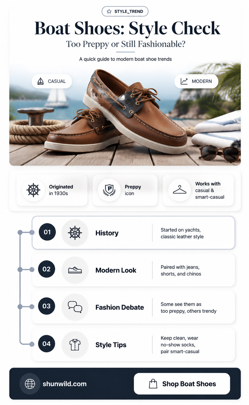 are boat shoes too preppy