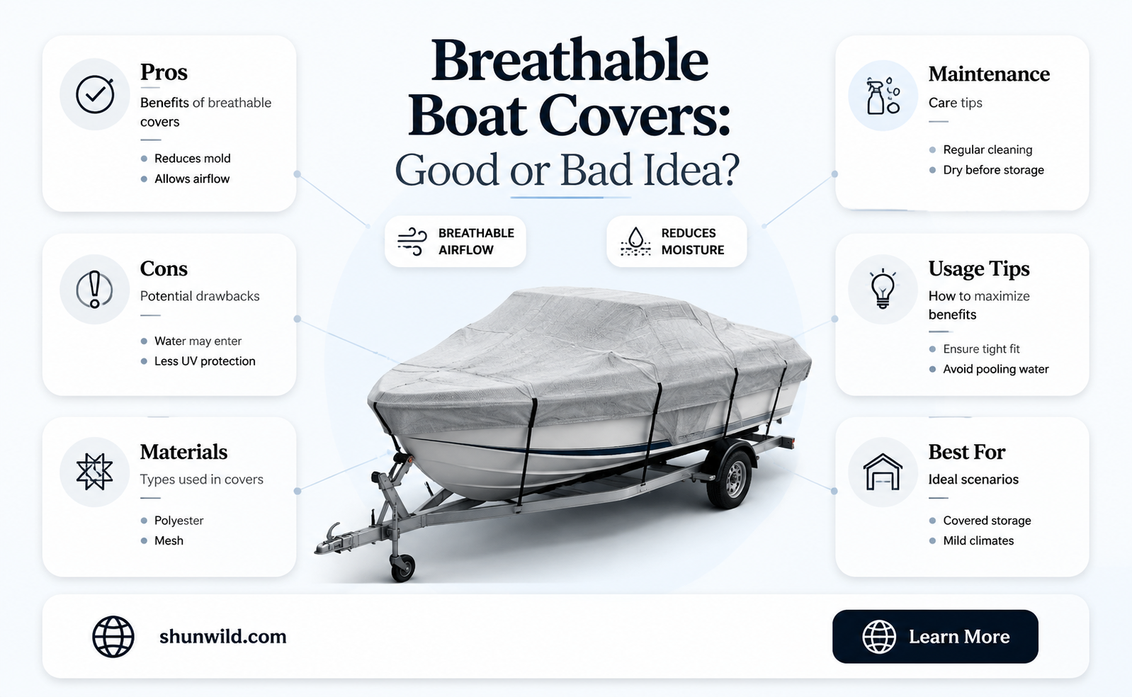are breathable non waterproof boat covers good