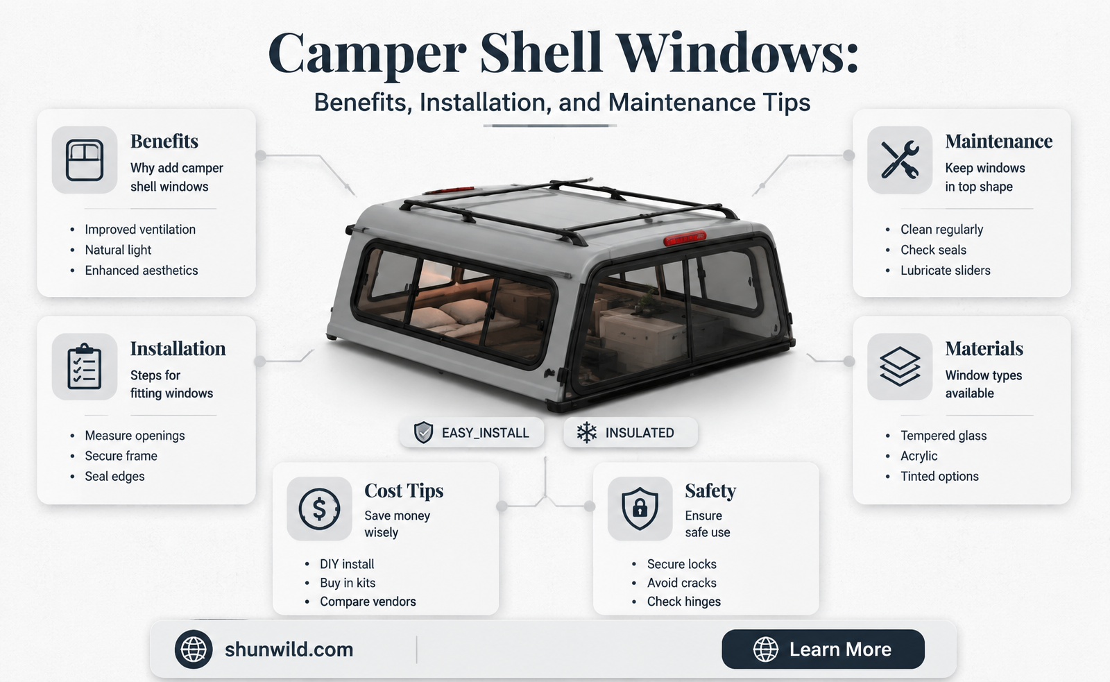are camper shell windows