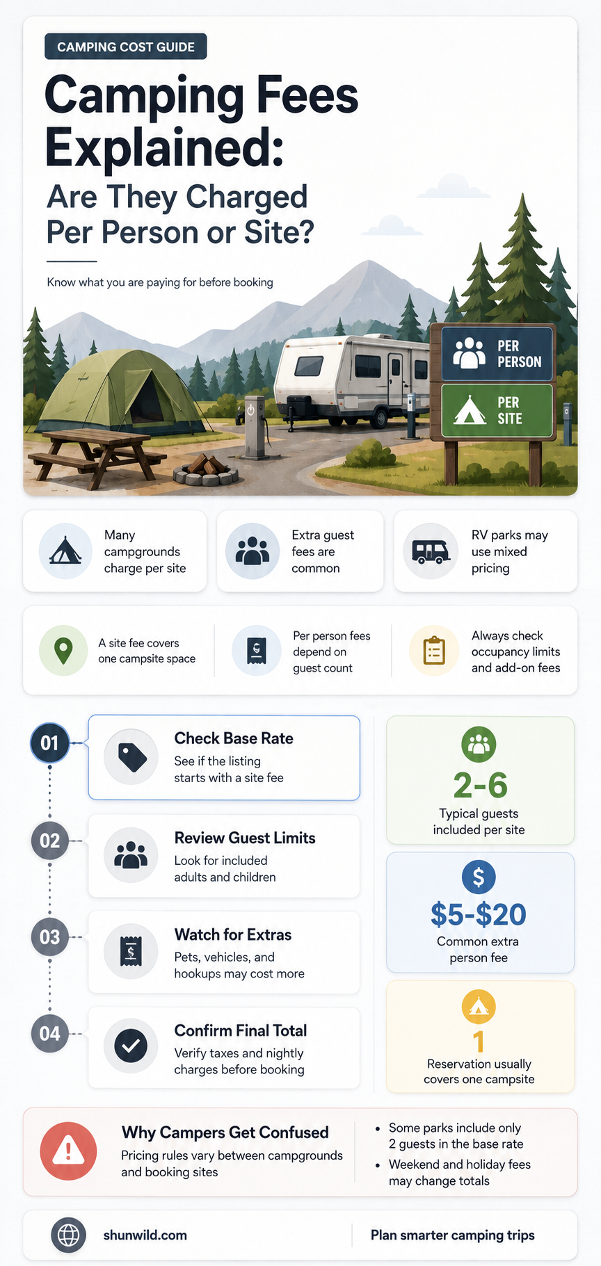 are camping fees per person