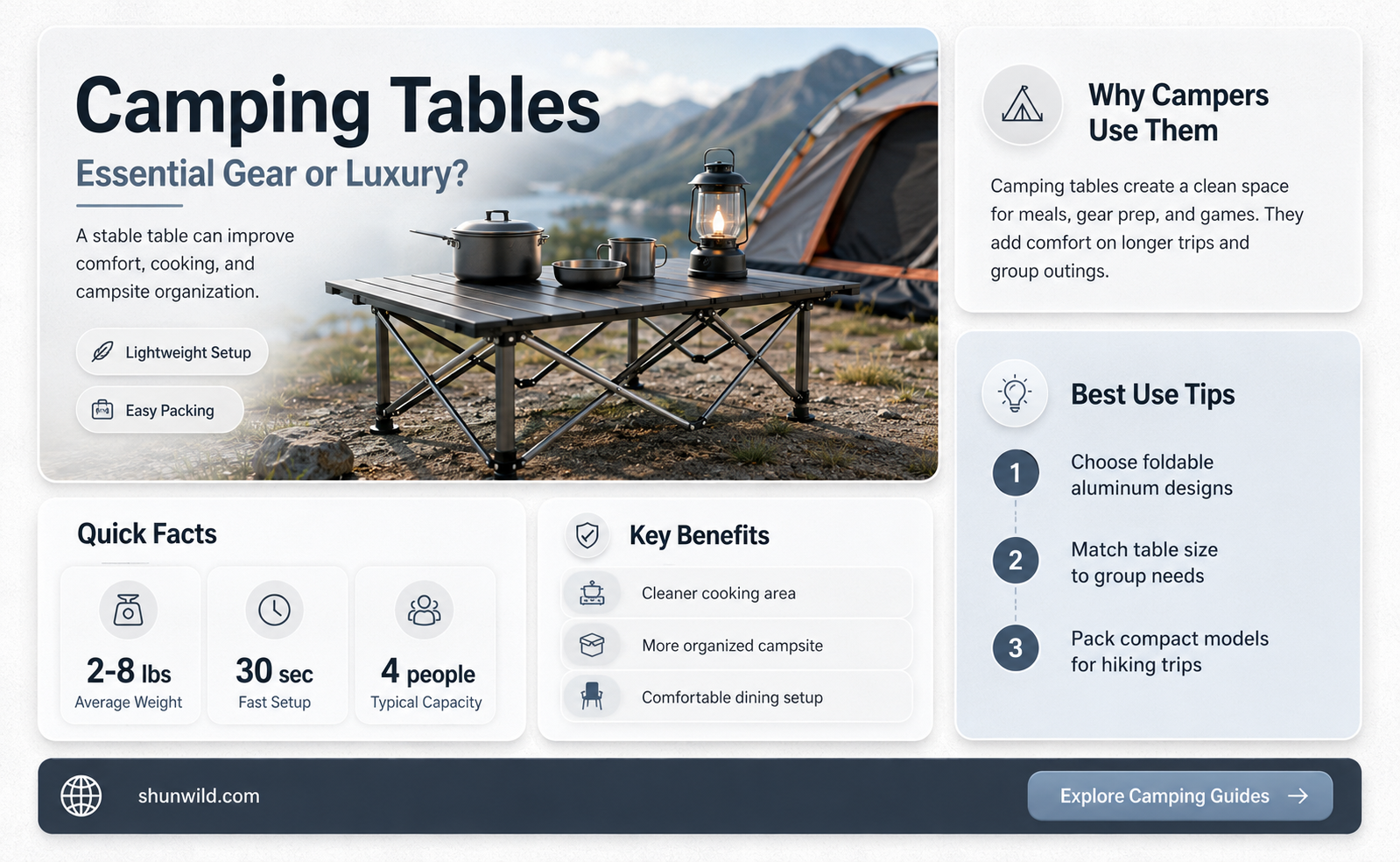 are camping tables necessities