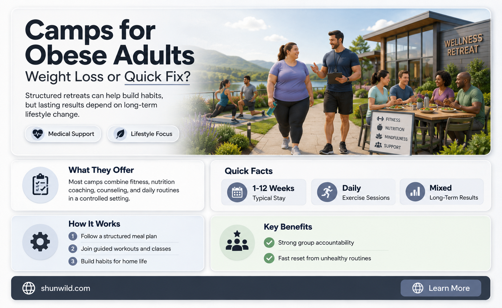 are camps for obese adults
