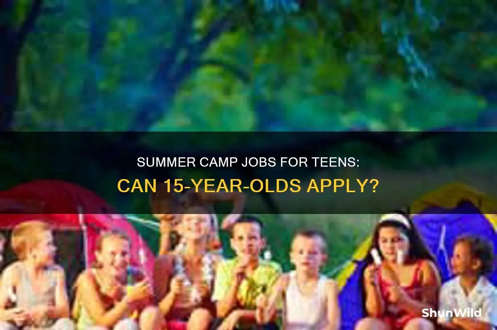 can 15 year olds work at summer camps