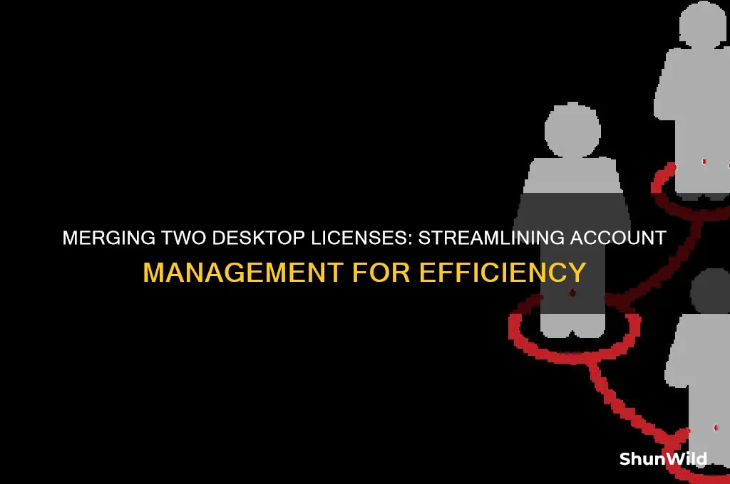can 2 desktop licenses be merged into 1 account camps