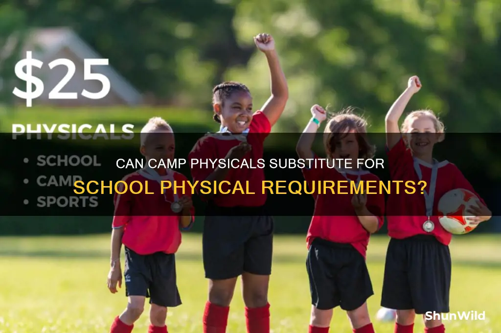 can a camp physcial be used for school