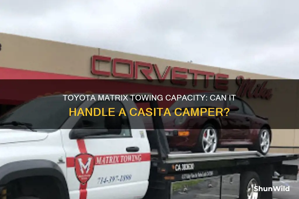 can a toyato maytrix tow a casita camper