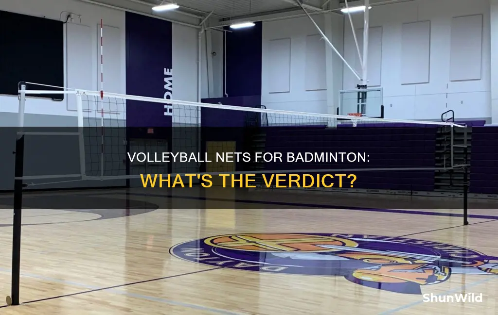 can a volleyball net be used for badminton