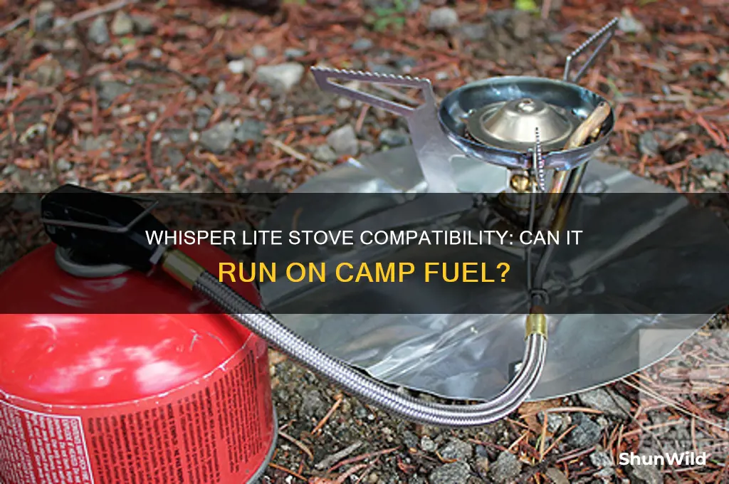 can a whisper lite stove run on camp stove