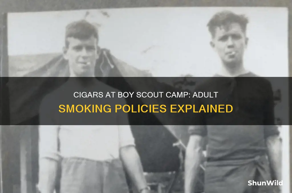 can adult smoke a cigar at a boy scout camp