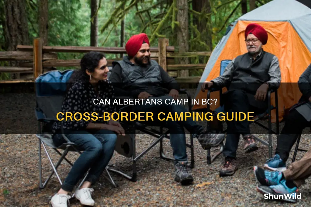 can albertans camp in bc