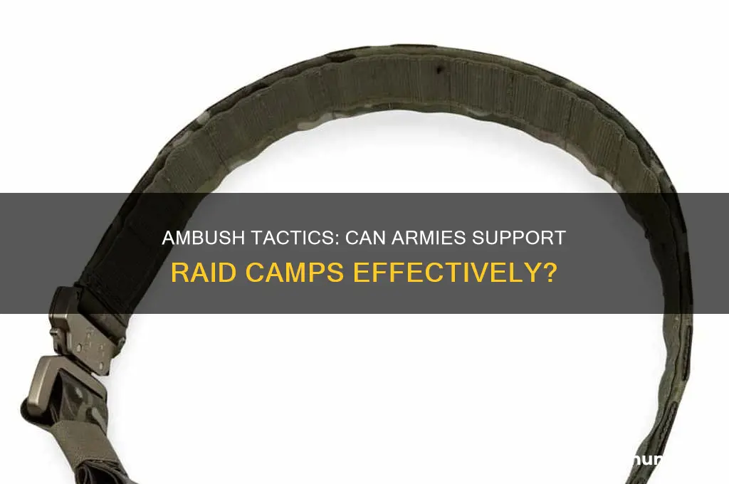 can an army in an ambush support a raid camp