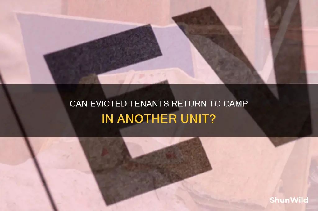 can an evicted tenant return and camp in another unit