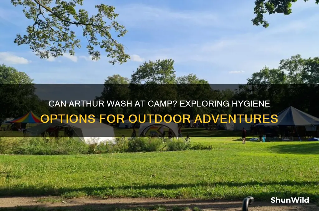 can arthur wash at camp
