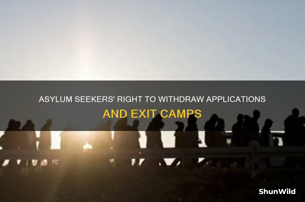 can asylum seekers terminate their applicatiomn and leave the camp