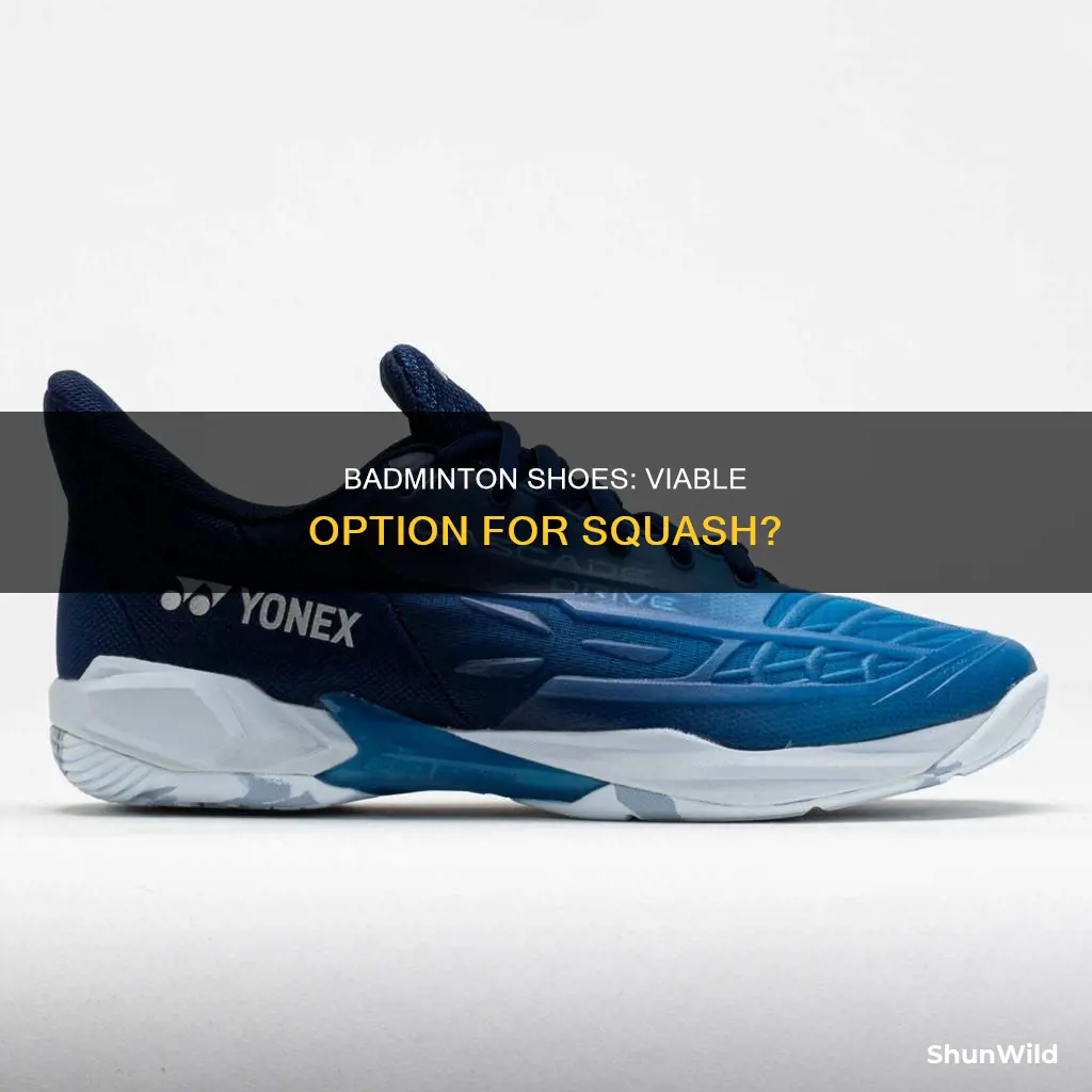 can badminton shoes be used for squash
