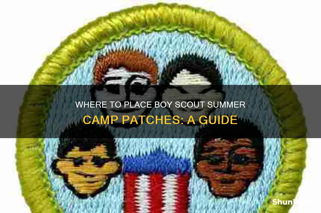 can boy scout summer camp patch placement