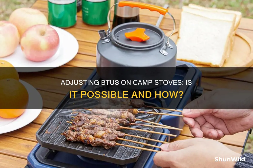 can btus be adjusted on camp stove