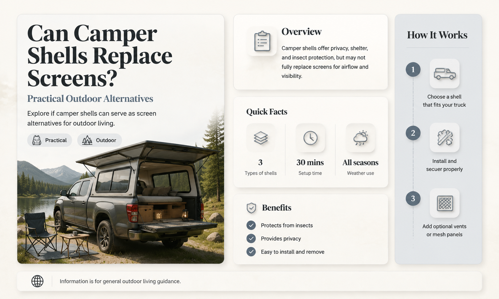 are camper shell replace screen