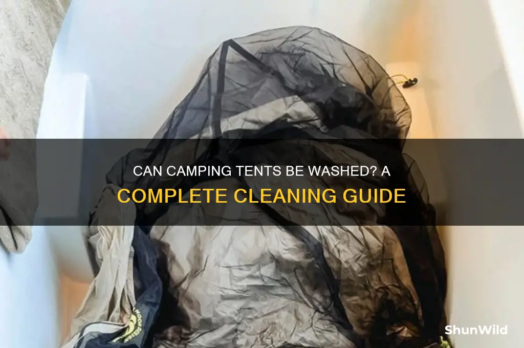 can camping tents be washed