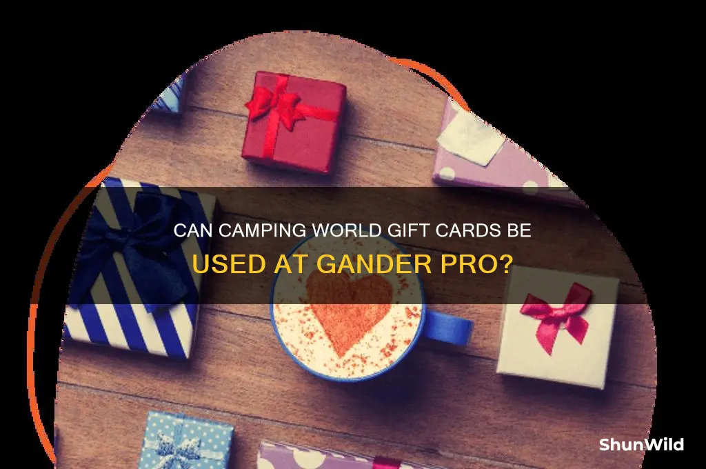 can camping world gift cards be used at gander pro