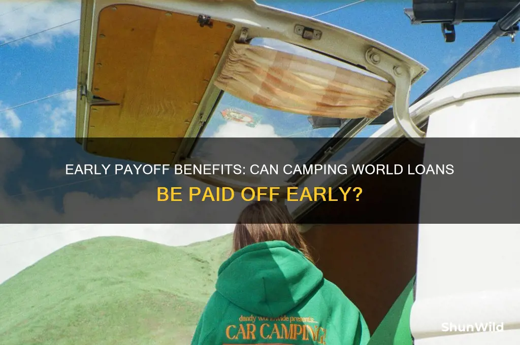 can camping world loans be paid off early