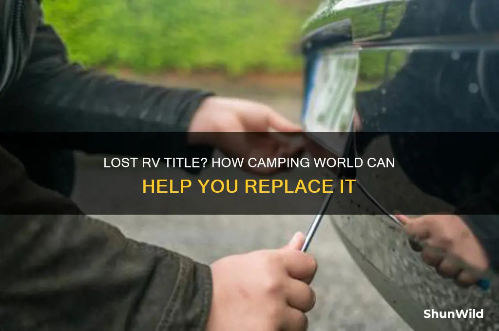 can camping world replace a lost title
