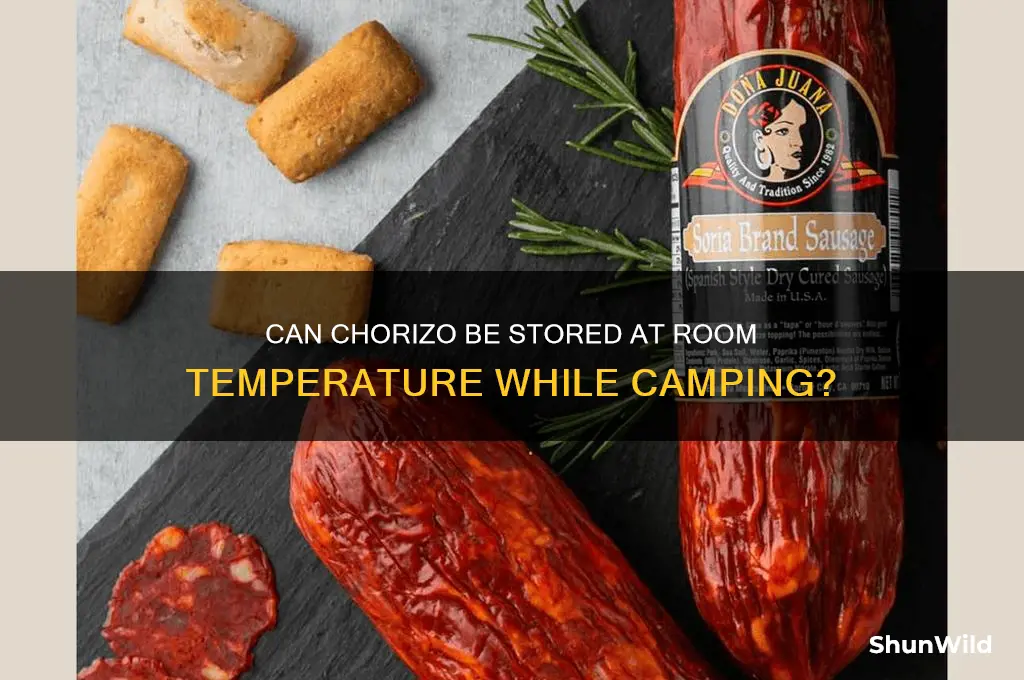 can chorizo be stored at room temperature camping