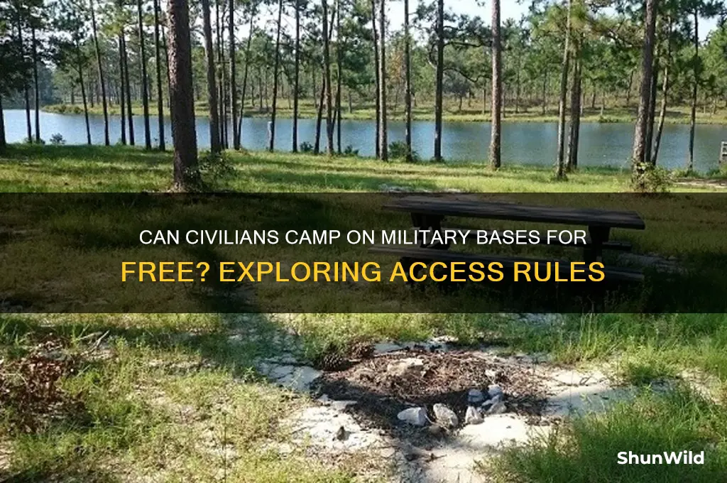 can civilians camp on army bases for free