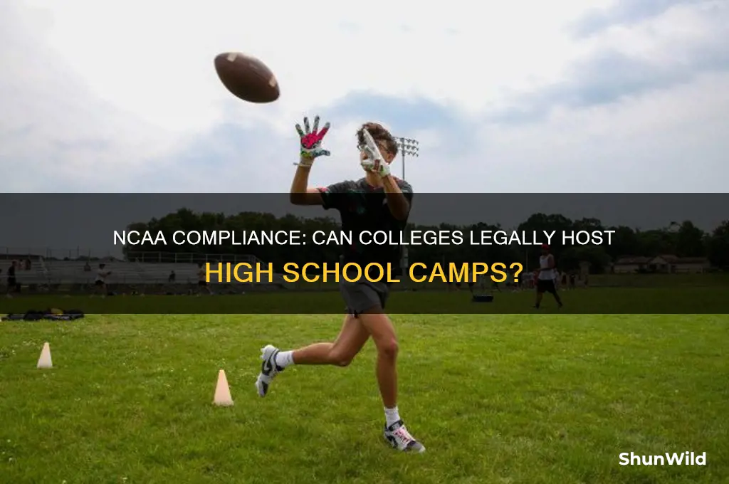 can colleges host high school camps ncaa rules