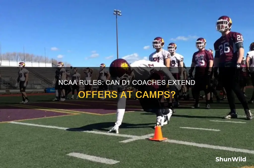 can d1 coaches extend offers at their camps