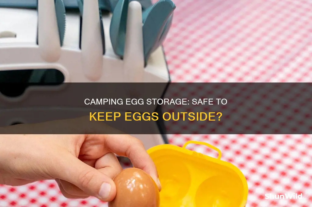 can eggs be kept outside when camping