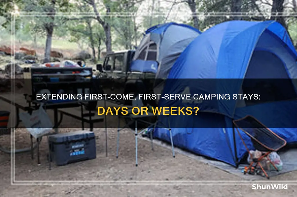 can first come first serve camping extend for days