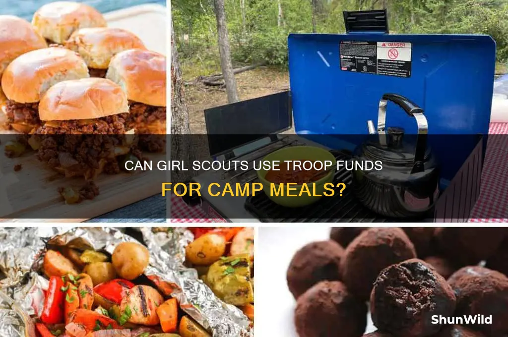 can girls scouts use money for food at camps
