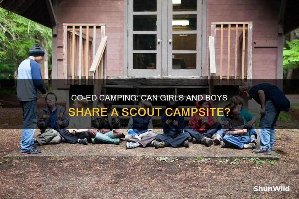 can girls share a campsite with boys at scout camp