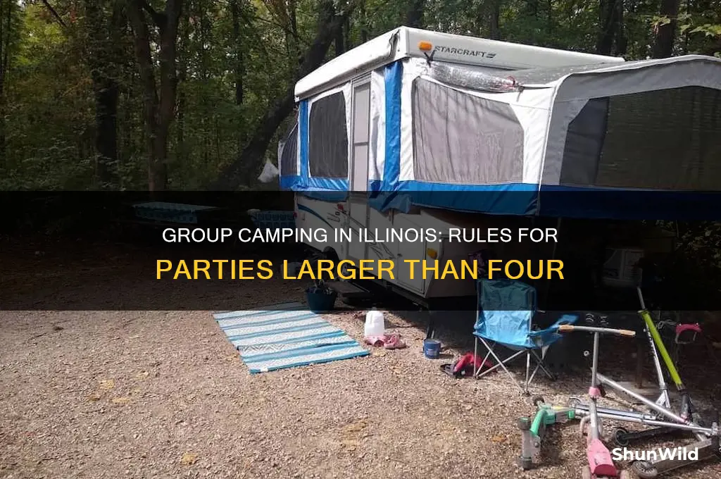 can groups of more than 4 camp in illonios